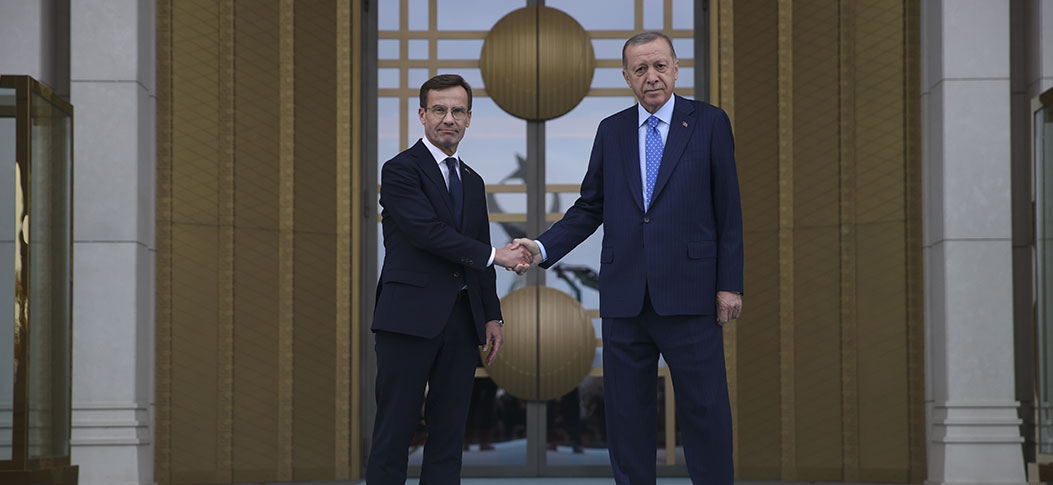 Cumhurbaşkanı Erdoğan, İsveç Başbakanı Kristersson'u resmi törenle karşıladı